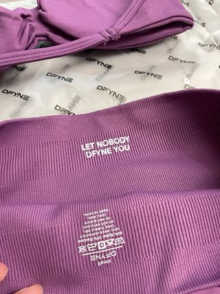 Conjunto DFYNE Top y Shorts Morado Talla S