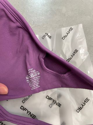 Conjunto DFYNE Top y Shorts Morado Talla S