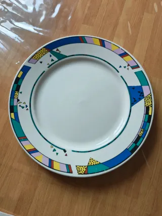 Servizio piatti ceramica decorato
