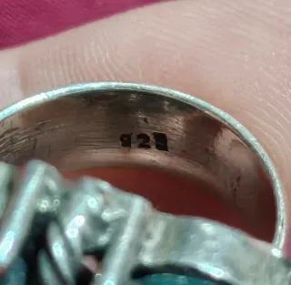 Anillo Plata 925 Esmeraldas Naturales