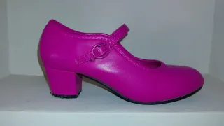 Zapatos Flamenca Niña Fucsia Talla 32