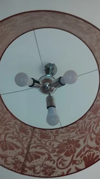 Lámpara colgante regulable tela y metal