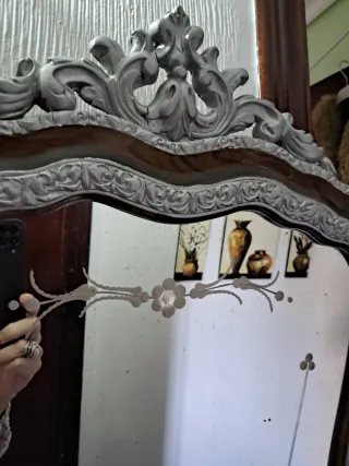 Espejo antiguo de mi abuela, madera