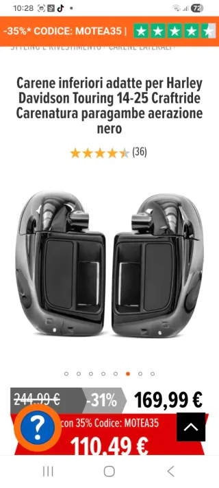 Carenatura gambe Harley Davidson Touring