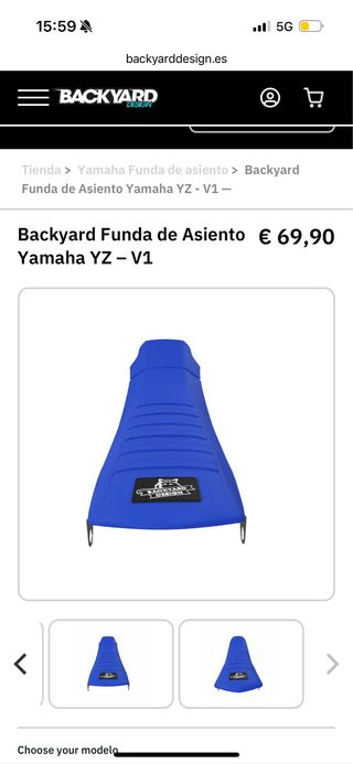 Funda Asiento Yamaha YZF 250/450 Azul