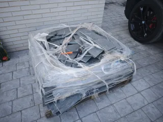 Palé losas pizarra 90x90x 22cm