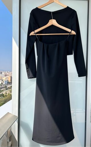 Conjunto falda midi y top negro