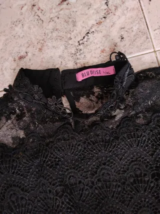 Blusa elegante encaje transparente