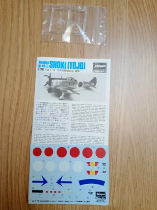 Maqueta 1/72 Nakajima Ki44-II Shoki de Hasegawa.