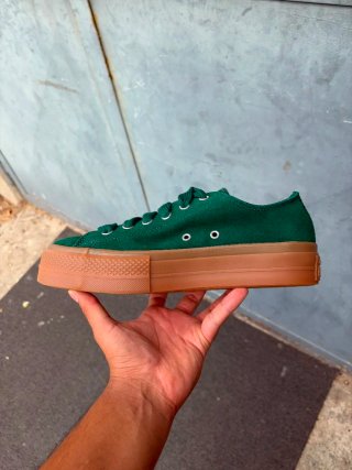Converse Ctas Lift Ox Verde/Marrone
