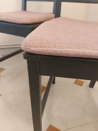 Sillas Ikea madera y tela