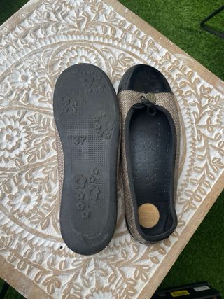 Manoletinas doradas y negras