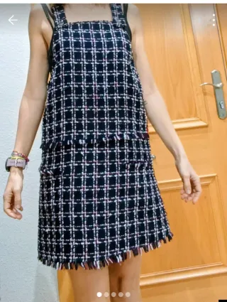 Pichi falda cuadros tweed