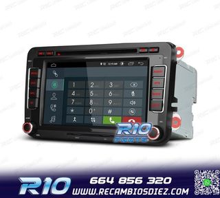 RADIO GPS ANDROID 13 PARA VOLKSWAGEN VW SEAT SKODA TOURAN 7"