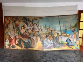 Cuadro de tela multicolor