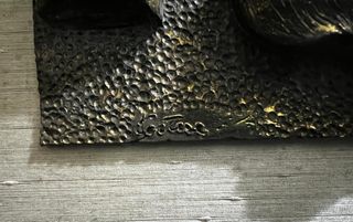 Bassorilievo teste di cani Arteco Cortese vintage