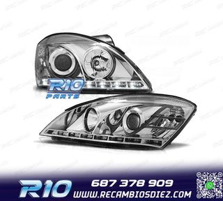 FAROS KIA CEED 07-09 LUZ DIURNA FONDO CROMO