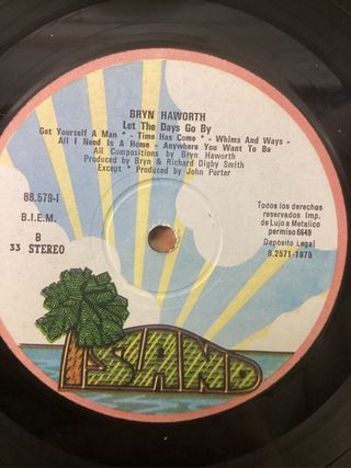 Bryn Haworth Let the days go by LP