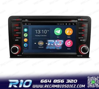 RADIO GPS ANDROID 12 AUDI A3 8P 8PA USB GPS TACTIL HD OCTA-C