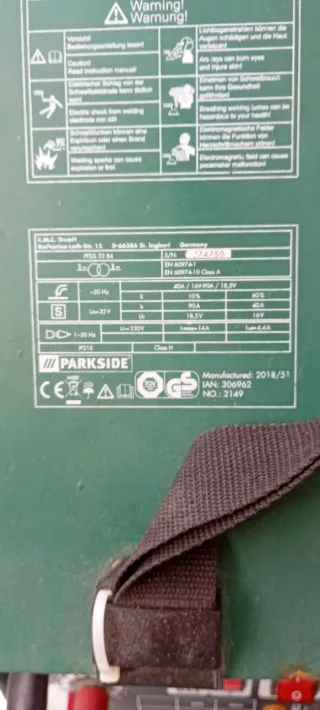 Soldador Parkside PFDS 33 B4 + Casco