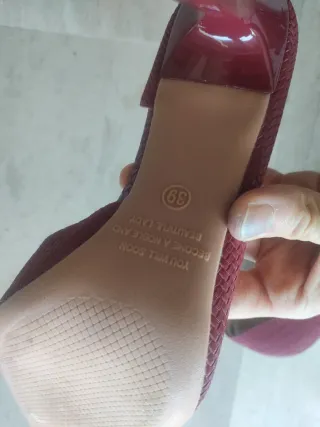 Scarpe tacco BIGTREE rosse tessuto sintetico