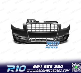 PARAGOLPES DELANTERO AUDI A4 B7 04-08 LOOK S LINE CROMO NEGR