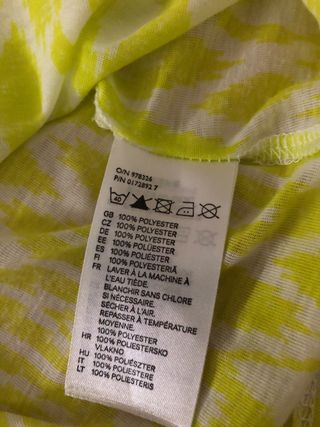 Canotta H&M giallo fluo fantasia