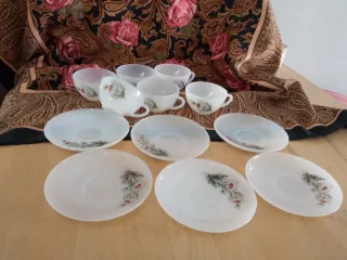 Tazas vintage retro de cristal Arcopal