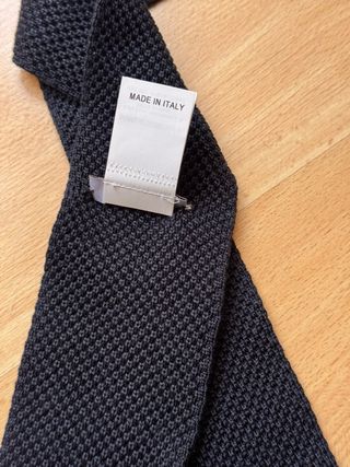 Cravatta Brunello Cucinelli nera in maglia