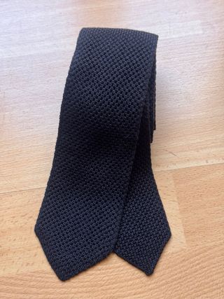 Cravatta Brunello Cucinelli nera in maglia