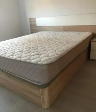 Cama canapé madera y tela