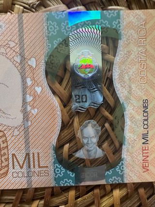 Billete 20 Mil Colones Costa Rica