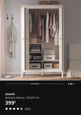 Armario IDANÄS Ikea Blanco