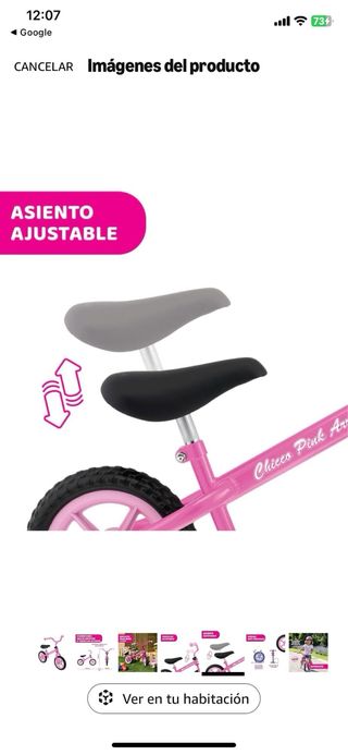 Bicicleta sin pedales Chicco, nueva a estrenar