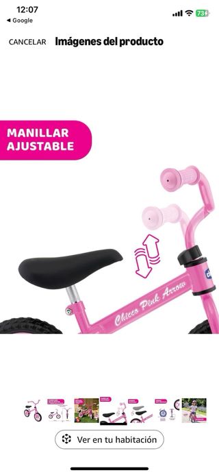Bicicleta sin pedales Chicco, nueva a estrenar