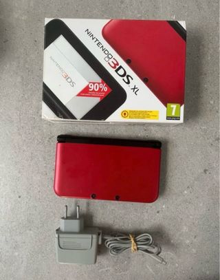 Nintendo 3DS XL Rossa con Scatola e Caricatore