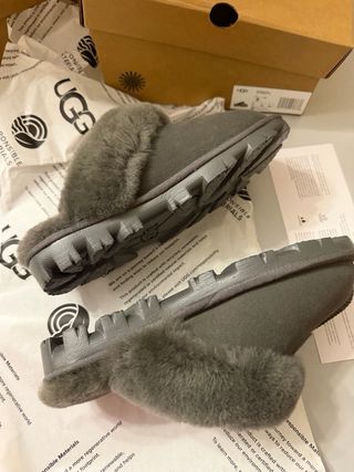 Pantofole ciabatte UGG Donna Grigio