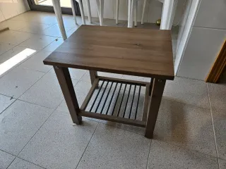 Mesa auxiliar madera y metal