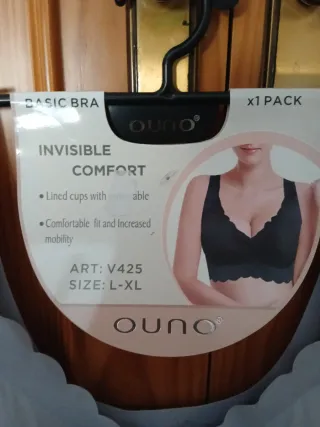 Sujetador Ouno Gris Talla L-XL Sin Aros