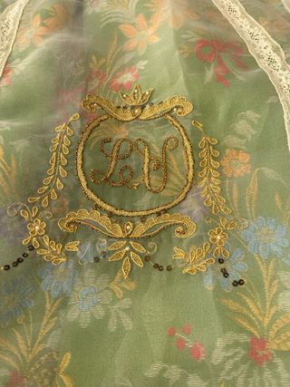 Traje Fallera Niña Verde y Dorado