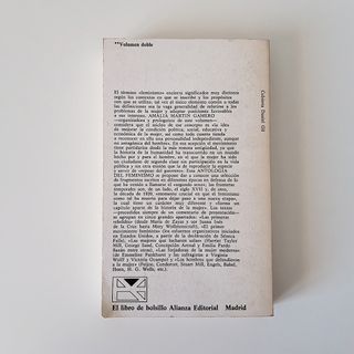 ANTOLOGÍA DEL FEMINISMO VOLUMEN DOBLE 1975