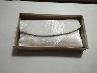 Pochette donna vintage perline