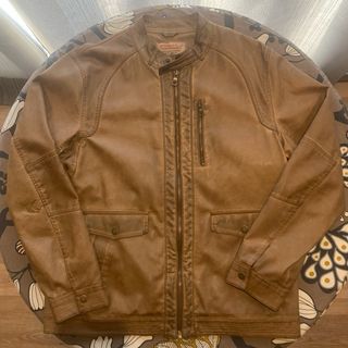 Chaqueta Springfield estilo moto marrón