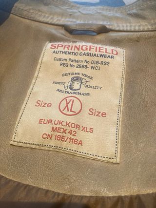 Chaqueta Springfield estilo moto marrón