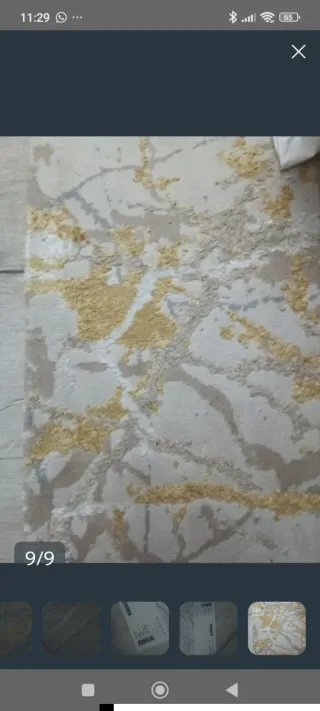 Alfombra Dunes Stor Beige y Dorado