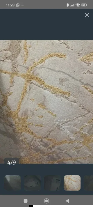 Alfombra Dunes Stor Beige y Dorado