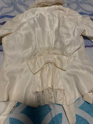 Corpiño fallera beige/blanco