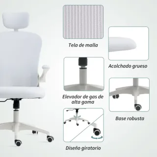 Silla Escritorio Ergonómica Malla Soporte Lumbar