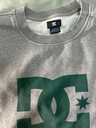 Sudadera DC Shoes Gris Logo Verde