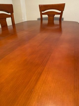 Mesa comedor + 6 sillas tapizadas a juego.